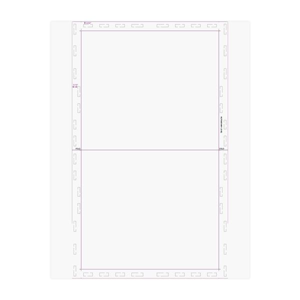 V Fold 8.5" x 14" Blank No Blockout Form - Pressure Seal Documents