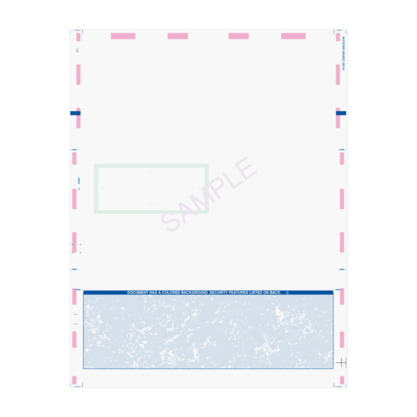 C Fold 8.5" x 11" Check Window One Blockout - Pressure Seal Documents