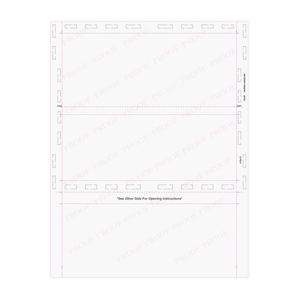 Z Fold 8.5" x 11" Blank White Form 28# - Pressure Seal Documents