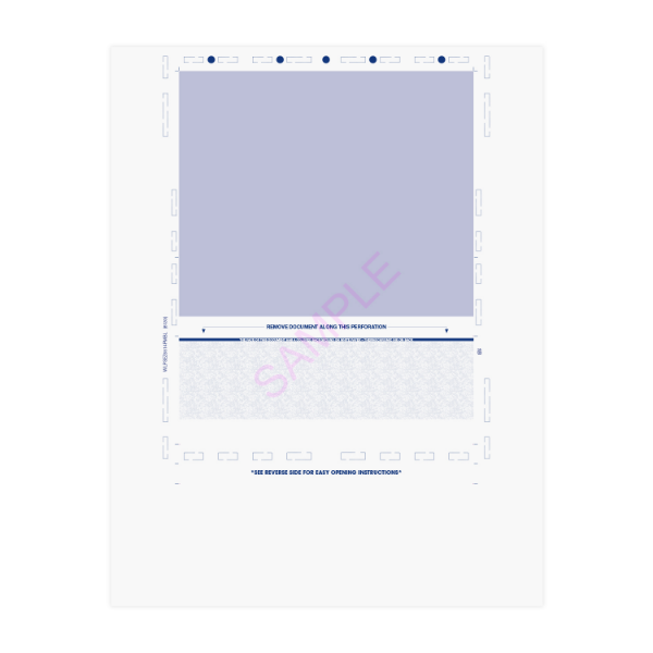 EZ Fold 8.5" x 14" Void Pantograph Check - Pressure Seal Documents