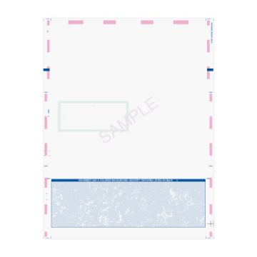 C Fold 8.5" x 11" Blue Check Window One Block Out - Pressure Seal Documents