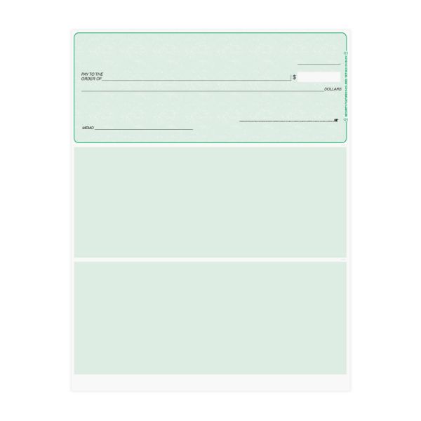 Quickbooks Top Green Laser Checks