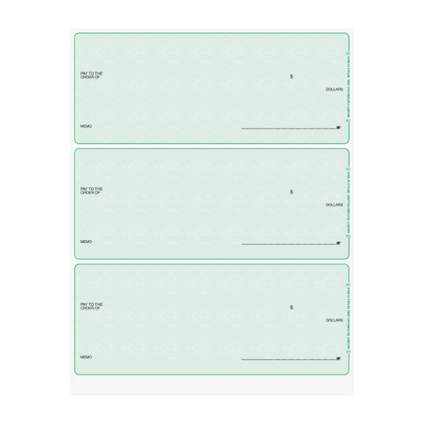 QuickBooks® 3-to-a-Page Business Check || Laser Checks || Checks & Forms || No Imprint